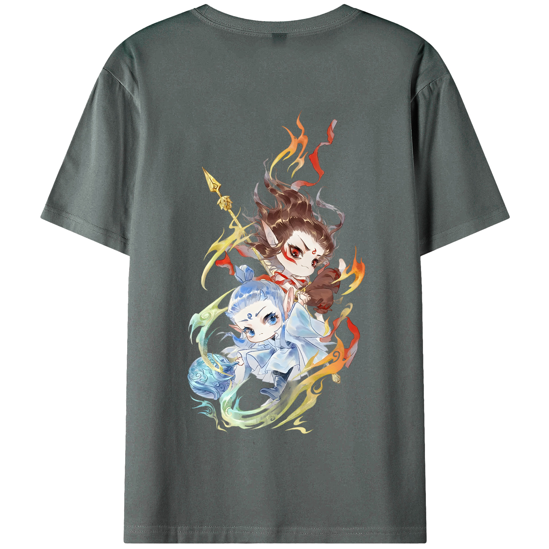 Ne Zha 2 ナタ 魔童の大暴れ 綿100％半袖Tシャツ（背面プリント）